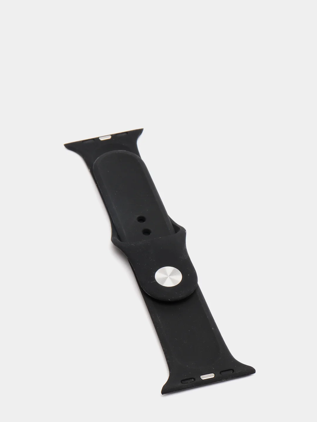 Черный силиконовый ремешок для Apple Watch 38, 40, 42, 44