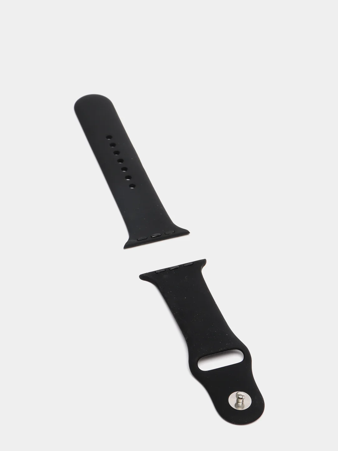 Черный силиконовый ремешок для Apple Watch 38, 40, 42, 44