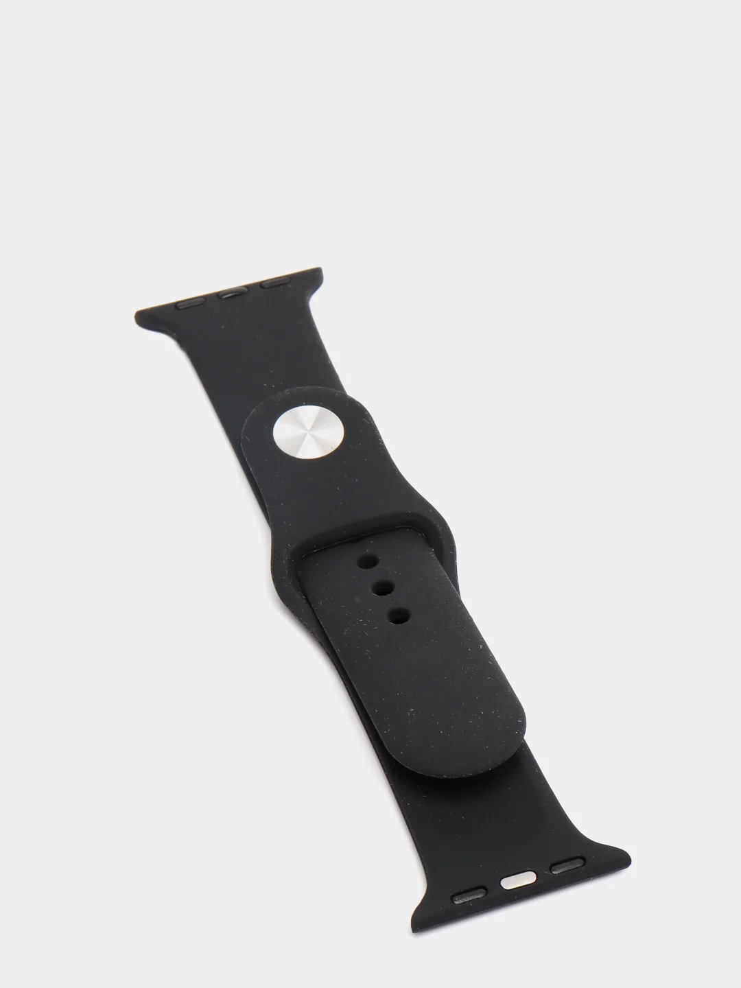 Черный силиконовый ремешок для Apple Watch 38, 40, 42, 44