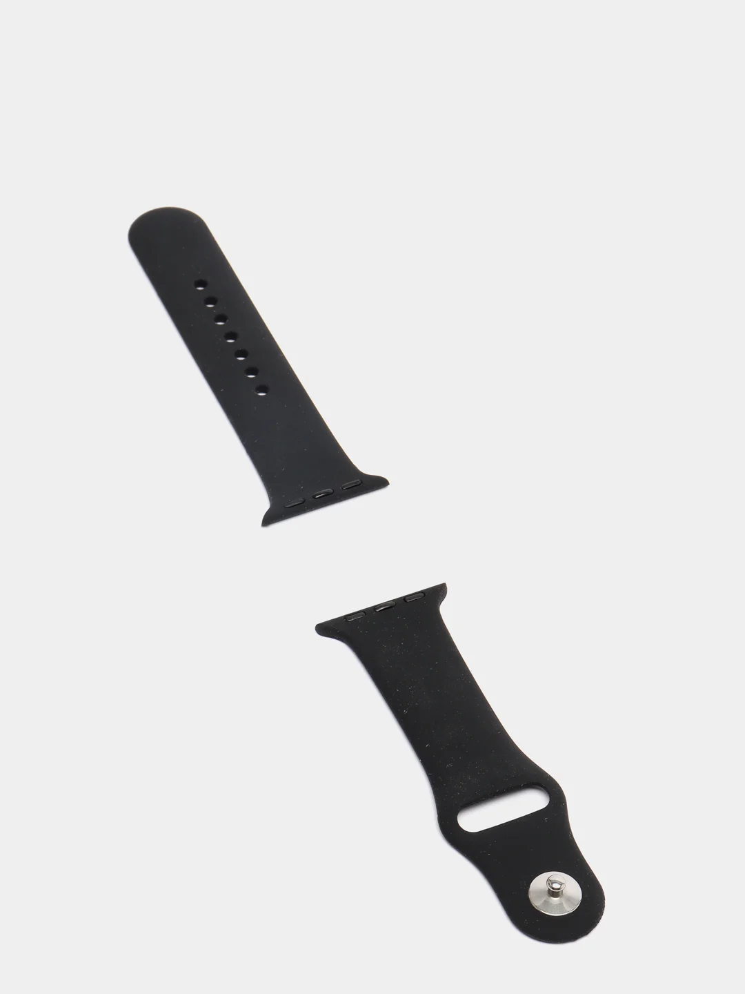 Черный силиконовый ремешок для Apple Watch 38, 40, 42, 44