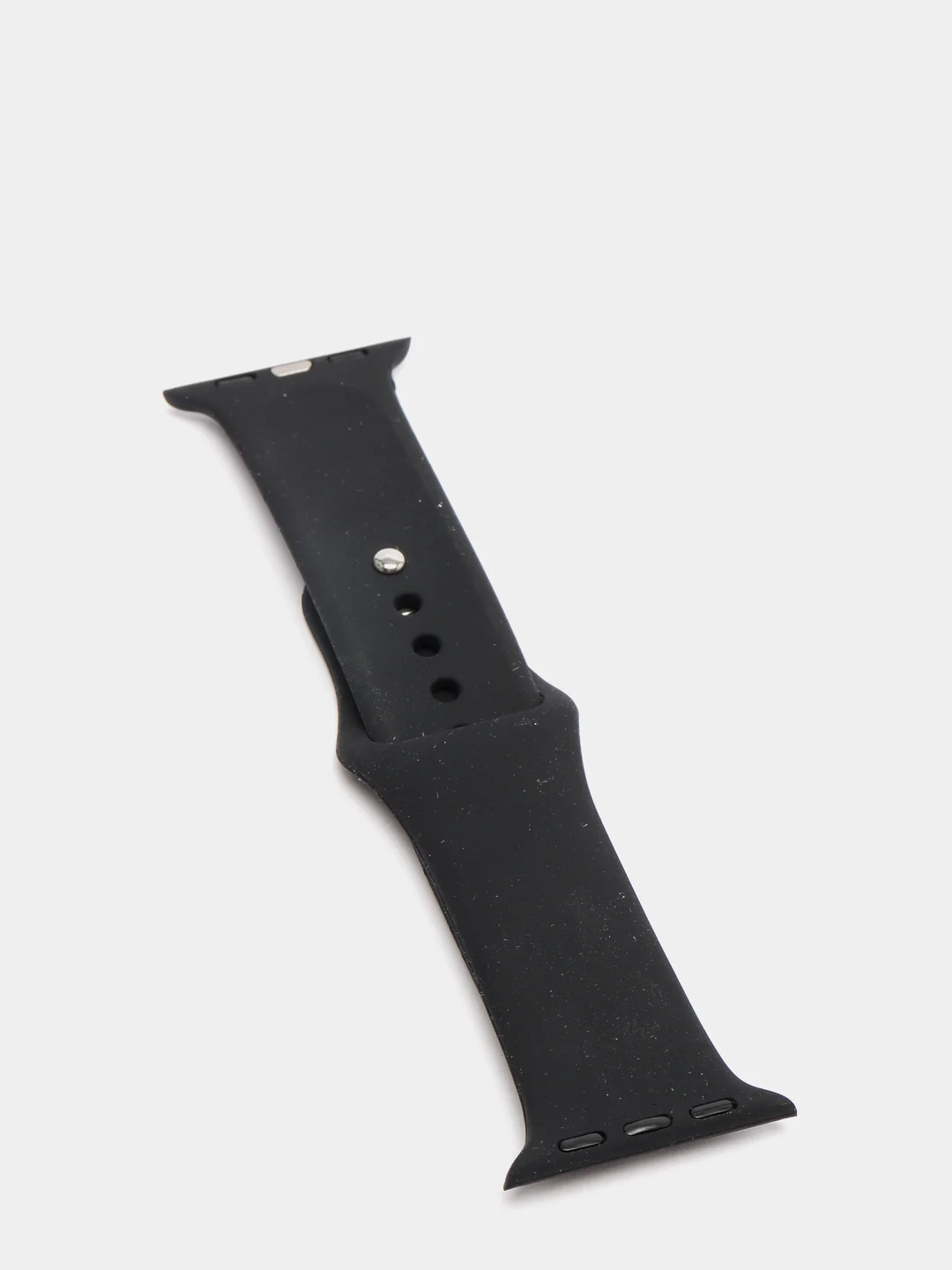 Черный силиконовый ремешок для Apple Watch 38, 40, 42, 44