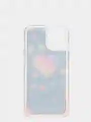 Оранжевый чехол iPhone 12 (6.1)/ 12 Pro, Pro Max, mini силиконовый переливающийся жидкий с блестками