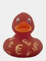 Игрушка для купания сувенир Funny ducks "Валютная уточка", 1996