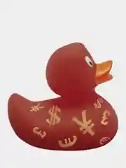 Игрушка для купания сувенир Funny ducks "Валютная уточка", 1996