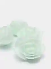 Мятный искусственные цветы розы из фоамирана, 3 см, в упаковке 10 штук