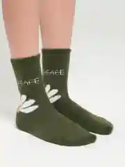 Зелёный хаки термоноски женские