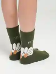 Зелёный хаки термоноски женские