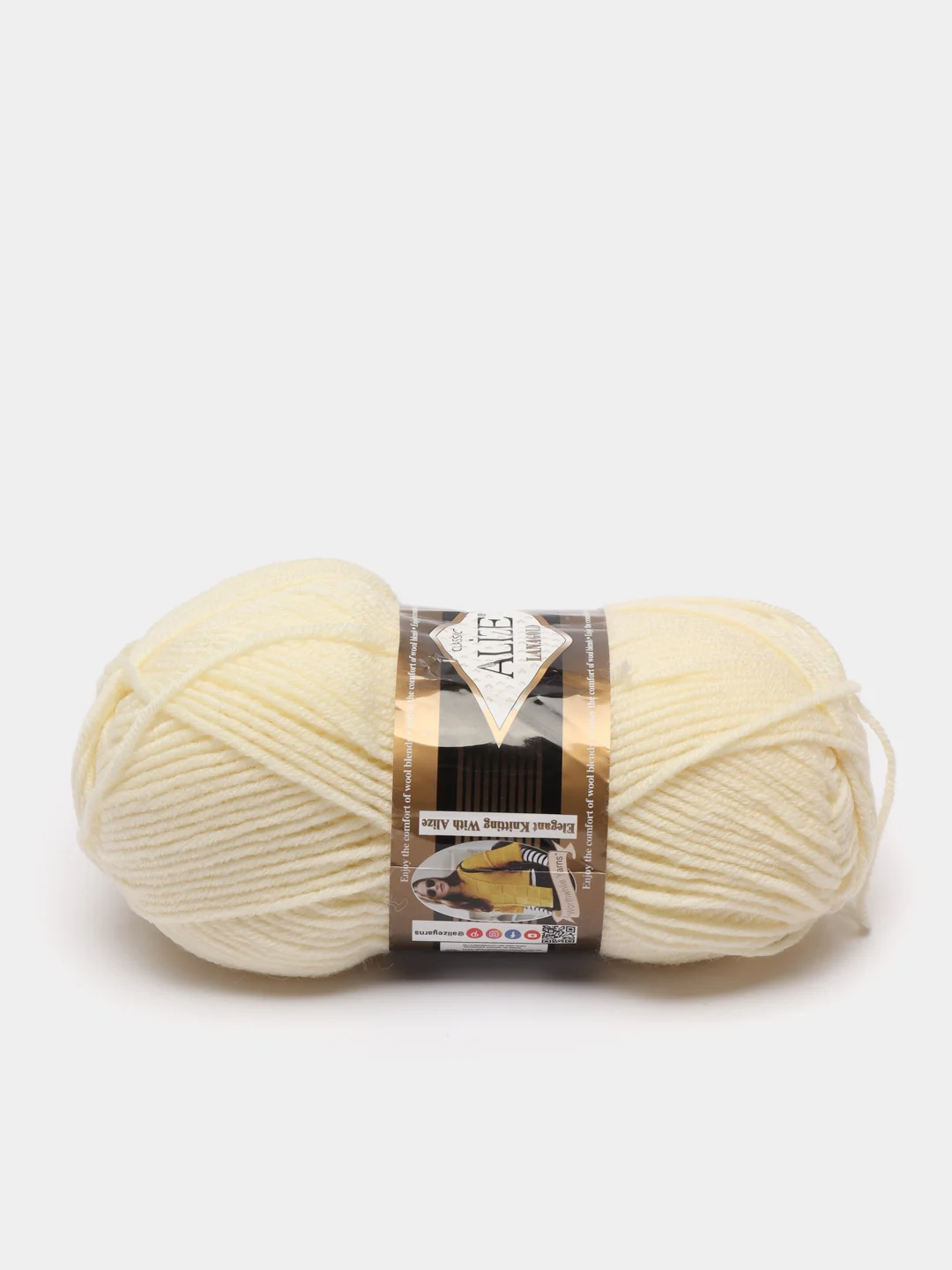 Кремовый пряжа Alize Lanagold, 240 м