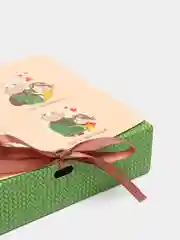 Салатовый коробки  подарочные "Для семьи"