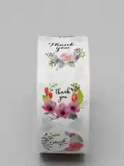 Красный наклейки в рулоне "Thank you"