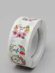 Красный наклейки в рулоне "Thank you"