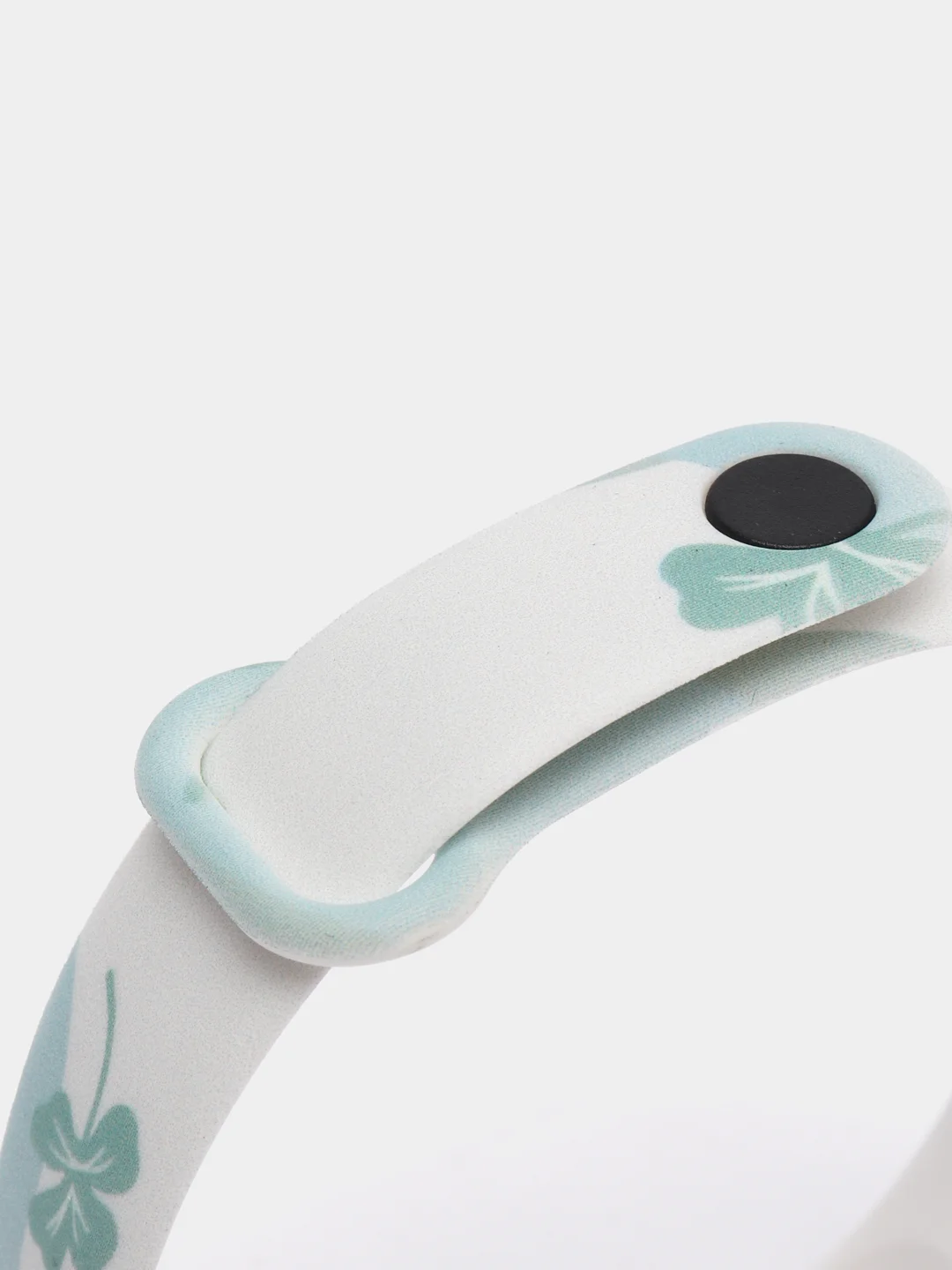 Мятный силиконовый ремешок с принтом для Xiaomi Mi Band 3 / 4 / 5 / 6