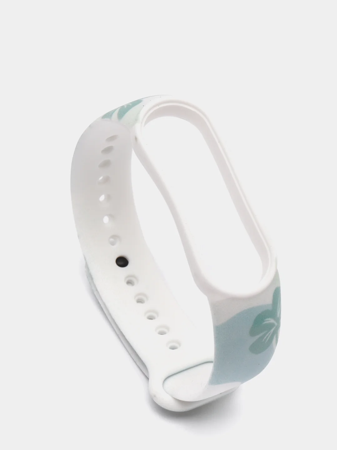 Мятный силиконовый ремешок с принтом для Xiaomi Mi Band 3 / 4 / 5 / 6