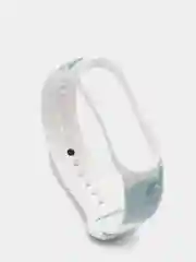 Мятный силиконовый ремешок с принтом для Xiaomi Mi Band 3 / 4 / 5 / 6