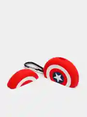 Алый чехол для беспроводных наушников AirPods 1/2, с карабином, силиконовый