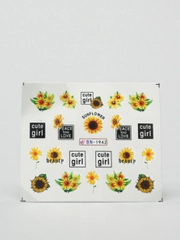 Наклейки для ногтей, слайдеры, стикеры, для ногтей (водные) - Sun Flower BN1942