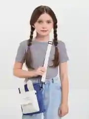 Белый сумка для девочек, детская сумка, летняя