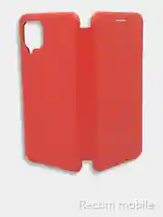 Красный чехол книжка Samsung Galaxy A12, M12 с функцией подставки Самсунг А12, М12