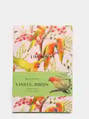 Записная книжка, 80 листов, из экокожи Greenwich Line "Vision. Birds", цветной срез