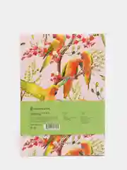 Записная книжка, 80 листов, из экокожи Greenwich Line "Vision. Birds", цветной срез