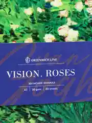 Записная книжка 80 листов, из экокожи "Vision. Van Gogh. Roses", золотой срез