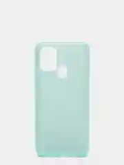 Бирюзовый чехол блестящий Samsung Galaxy A21S накладка c блёстками