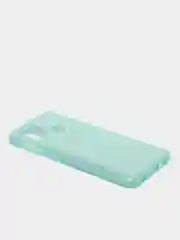 Бирюзовый чехол блестящий Samsung Galaxy A21S накладка c блёстками