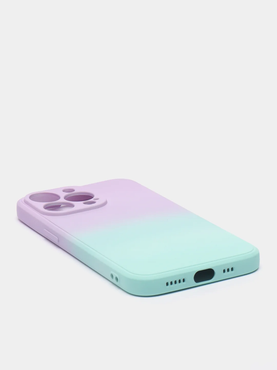 Бирюзовый чехол градиентный для iPhone XR 11 12 13 Pro Max mini силиконовый айфон про макс