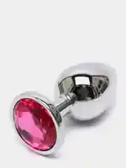 Розовый анальная пробка, металлическая, 3 размера