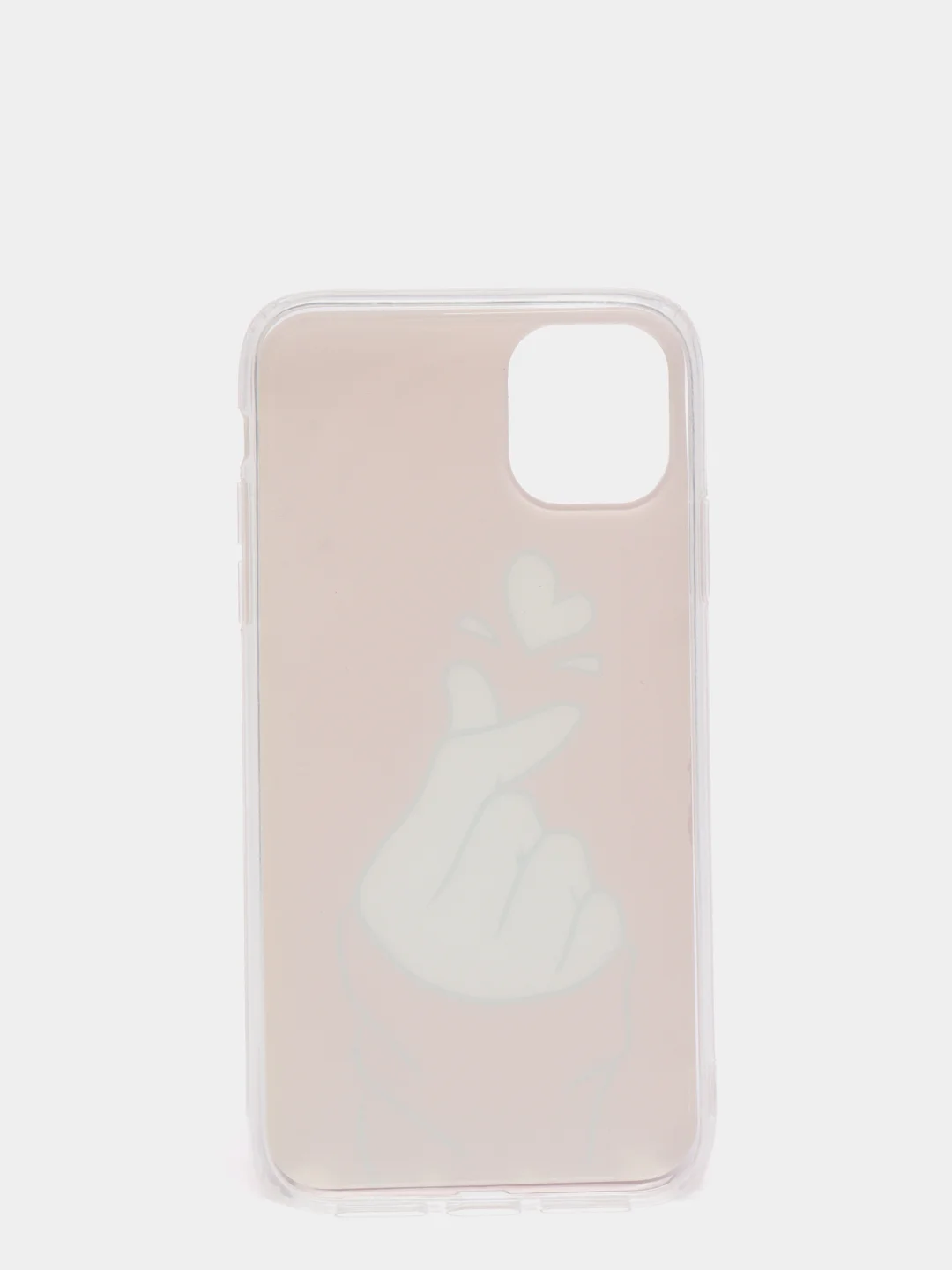 Красный чехол Apple iPhone 11 (6.1) силиконовый с рисунком Сердце