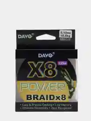 Зеленый леска плетенка Power BRAID Х8 рыболовная
