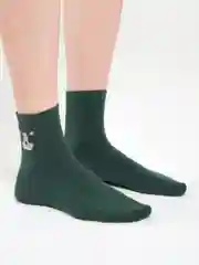 Зеленый женские носки со стразами "Нарис"