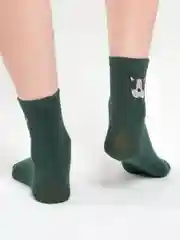 Зеленый женские носки со стразами "Нарис"