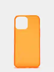 Оранжевый чехол для iPhone 13 / 13 Pro / 13 Pro Max силиконовый, неоновый, плотный, прозрачный