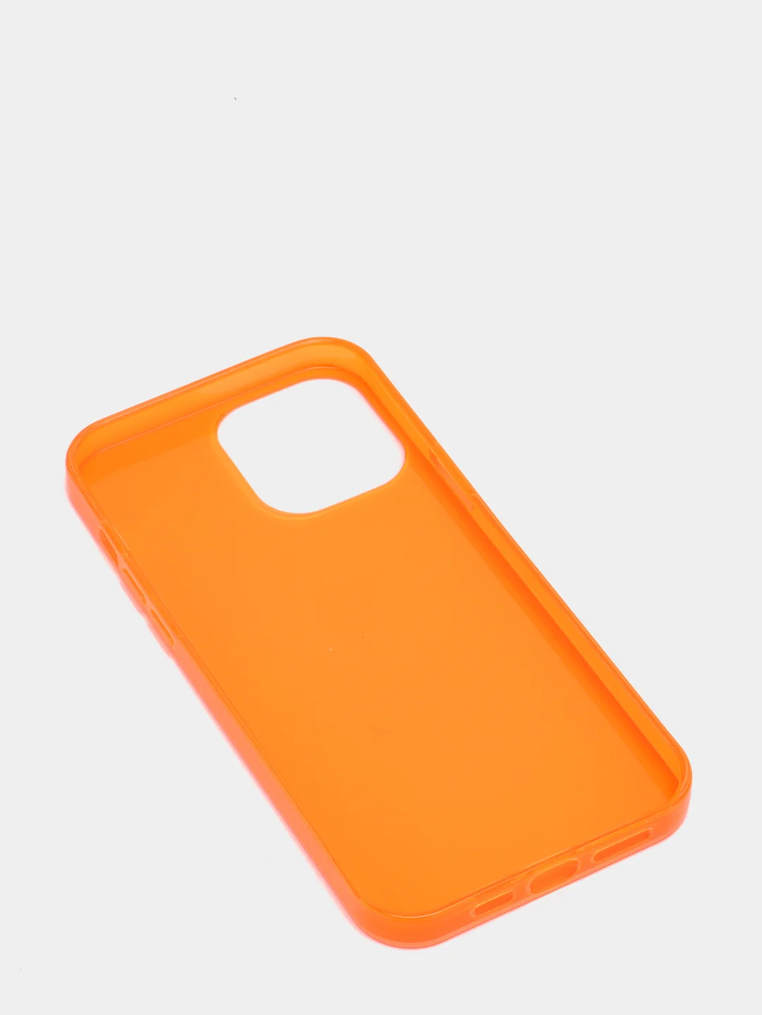 Оранжевый чехол для iPhone 13 / 13 Pro / 13 Pro Max силиконовый, неоновый, плотный, прозрачный