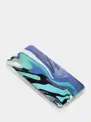 Бирюзовый чехол Samsung Galaxy A01 Core, Самсунг Галакси А01 Кор силиконовый с мраморным рисунком