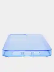 Синий чехол для iPhone 13 / 13 Pro / 13 Pro Max силиконовый, неоновый, плотный, прозрачный