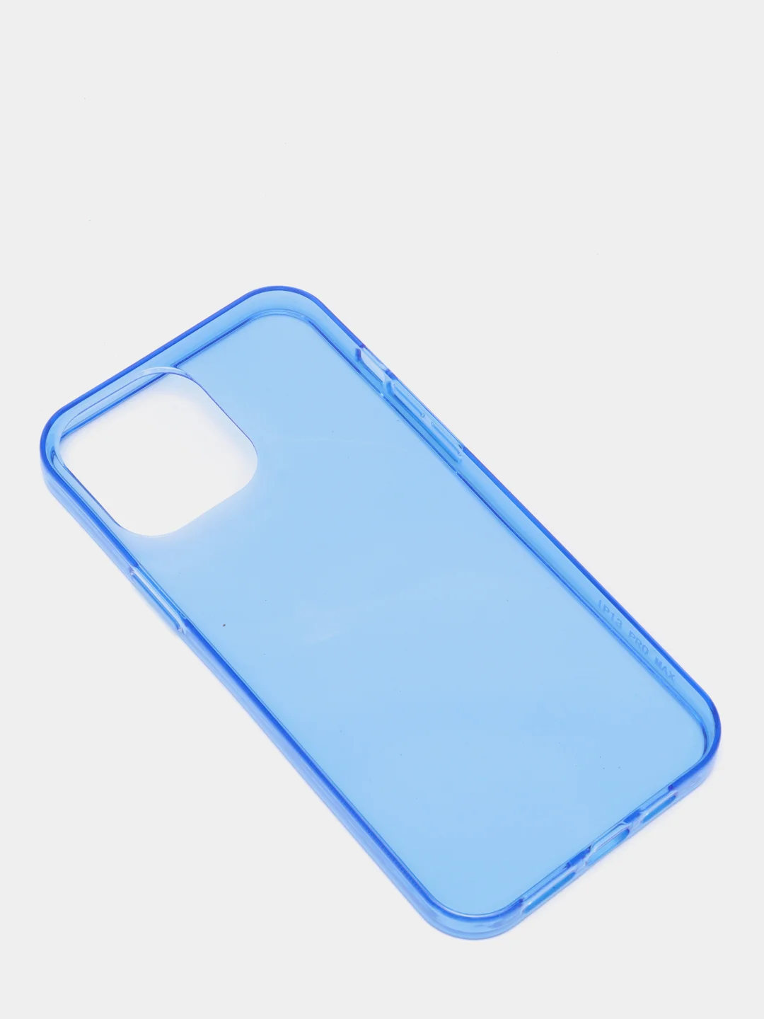 Синий чехол для iPhone 13 / 13 Pro / 13 Pro Max силиконовый, неоновый, плотный, прозрачный