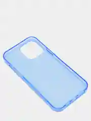 Синий чехол для iPhone 13 / 13 Pro / 13 Pro Max силиконовый, неоновый, плотный, прозрачный
