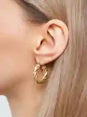 Серьги-кольца, золотистые