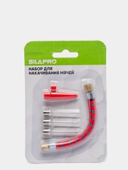 Набор для накачивания мячей, 3 иглы, шланг, колпачок
