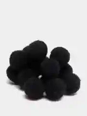 Черный помпоны Premium 1 см (20 шт)