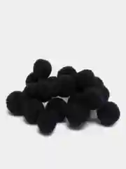 Черный помпоны Premium 1 см (20 шт)