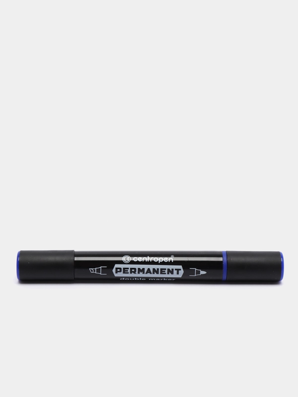 Маркер перманентный двусторонний Centropen, синий
