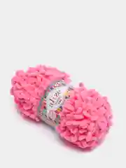 Тёмно-розовый пряжа Alize Puffy Fine, петельки маленькие, 100 г, 14 м