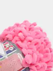 Тёмно-розовый пряжа Alize Puffy Fine, петельки маленькие, 100 г, 14 м