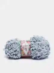 Серый металлик пряжа Alize Puffy Fine, петельки маленькие, 100 г, 14 м