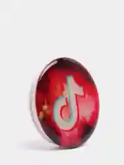 Коралловый попсокет TikTok для смартфона (Tik tok, тик ток, тикток)