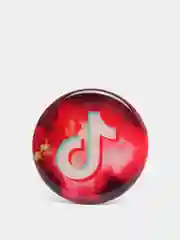 Коралловый попсокет TikTok для смартфона (Tik tok, тик ток, тикток)