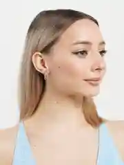 Серебряный серьги "Замок Молния"